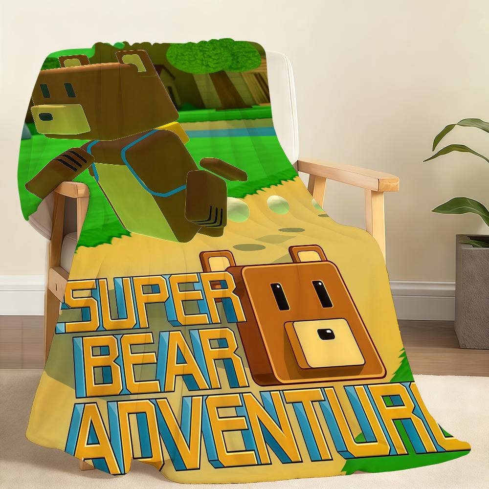 Cute A-Adventure Blanket Soft Throw Blanket funny Bear Club for Home Bedroom Bed Sofa Picnic Travel S-Super Office Blanket Gift 75cmx90cm