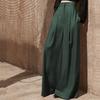 Solid Color High Waisted Drape Leg Pants Pure Color High Waist Drooping Swing Pants Female