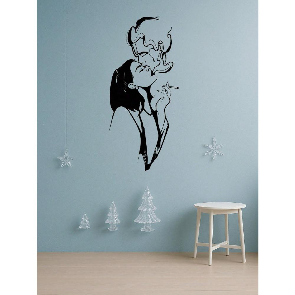 Bohemian Metal Wall Art Minimalist Couple Kiss Silhouette Gothic Love Decor Home Gift