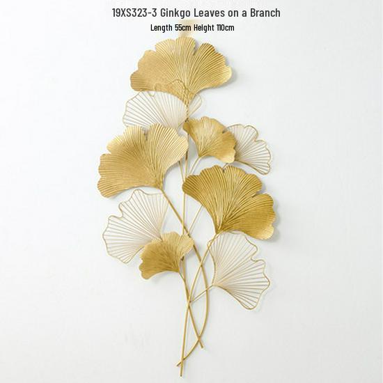 Nordic Ginkgo Leaf Wall Hanging for Living Room or Bedroom Decor