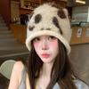 Jacquard Slouchy Beanie Hat Ear Protection Earflap Hat Vintage Knitted Beanie Hat  Japanese Style