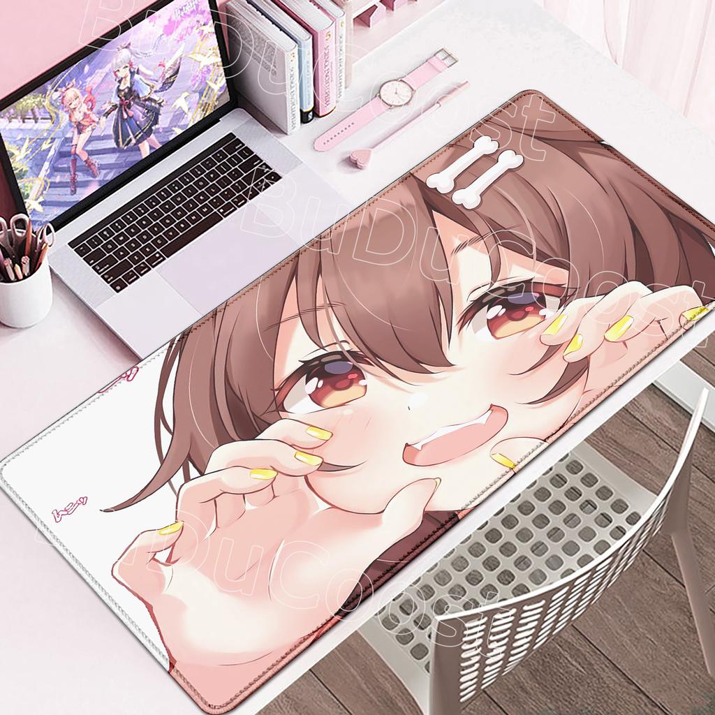 New Kawaii Cute Inugami Korone Mouse Pad Gamer Accessories Keyboard Desk Mat Non-Slip Laptop Large Anime Hololive Girl Mouse Pad