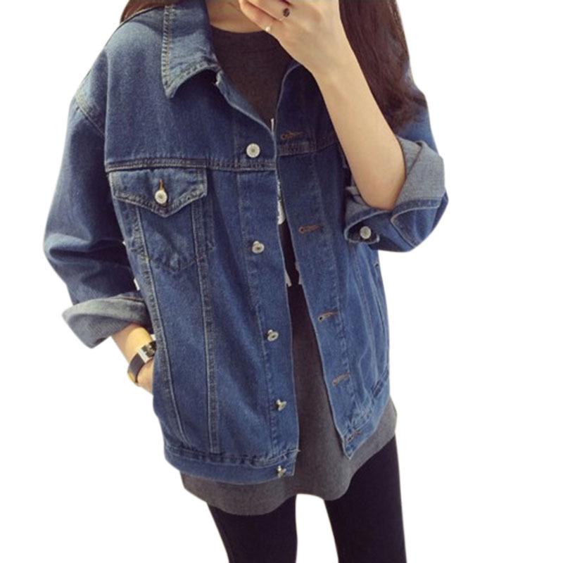 Women able Denim Jacket Solid Color 