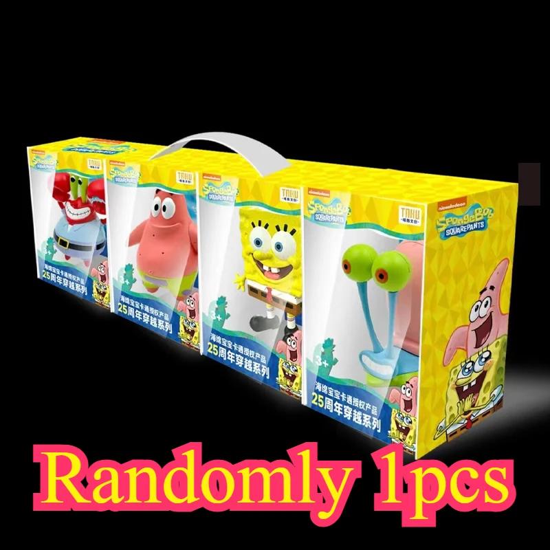 

SpongeBob SuqarePants Action Figures 25th Anniversary Time Travel Series Refrigerator Magnet Toy Collection Ornaments Kids Gifts
