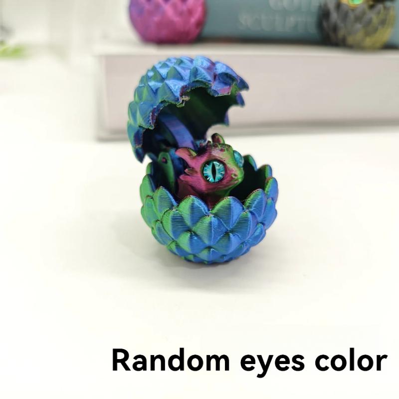 

3D Printed Decorative Figurines Dragon Egg With Little Dragon Inside Home Furniture Desktop Decoration Gift Mini Toy Ornament