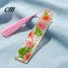 Unique Gift for Friends Dried Flower Resin Bookmarks with Tassels, Double-Sided Magnetic Durable Page Markers Book Lovers Friends, Pretty and Increase