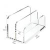 Acrylic Mail Sorter Transparent Mail File Organizer Clear Desktop Letter Holder  Desk Storage