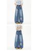 American Retro 2025 Curved Knife Denim Jeans: Unisex Loose Wide-Leg Pants