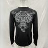 Y2K Spicy Girl Printed Long Sleeved Round Neck Slim Fit Top