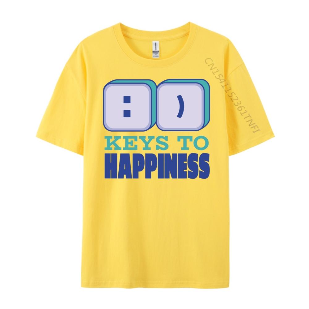 Find Your Keys To Happiness With Computer Green And White Graphic T Shirt T Shirt Men