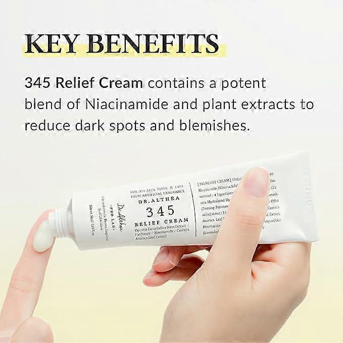 Dr.Althea 345 Relief Cream Daily Moisturizer for Acne-Prone Sensitive Skin Deep Hydrating Blemish Relief Anti-Aging Care