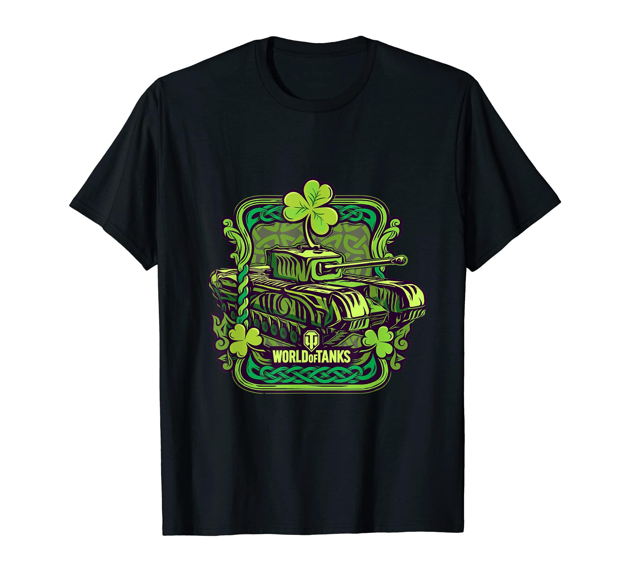 

World of Tanks St. Patrick s Day Machine Green T-Shirt