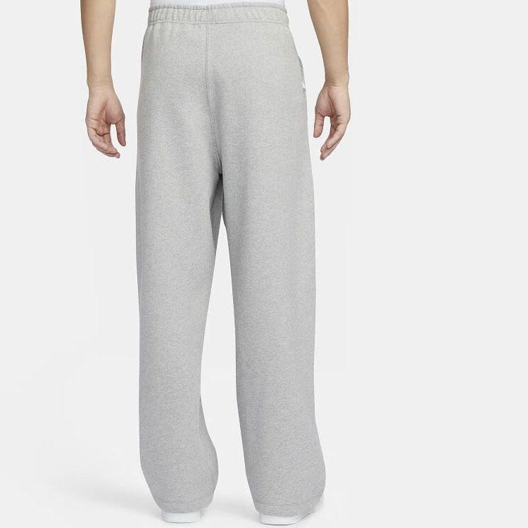 New Nike Sportswear Swoosh Men's Open Hem Fleece Pants Gray FN3343-063