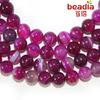 Black Stripe Stone Round Beads, 4/8/10mm Loose Beads, Choose Size for DIY Jewelry Making