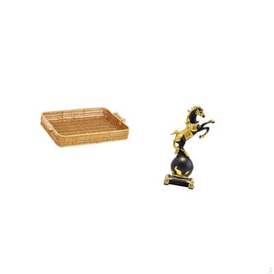 Woven Fruit Baskets Modern Statue Collection Snack Serving Bowl Animal Sculpture for Tabletop