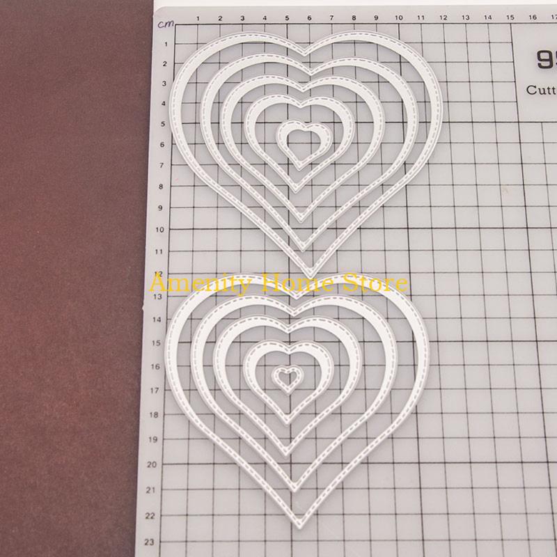 F26C Heart Cutting Dies Stencil DIY Scrapbooking Embossing Album Paper Card Crafts