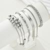 7Pcs Crushed Bead Stackable Bracelet Set for Women Trendy Mixed Texture Fragmented Bead Chain Fashion Daily Wear Jewelry Gifts