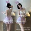 Sexy Lingerie Pure Desire Purple Bunny Uniform Seduction Sexy Deep V Suspender Maid Cosplay