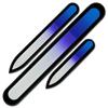 Set of 3 Rainbow Crystal Nail Files, Hand Made of Czech Tempered Glass R-BMS