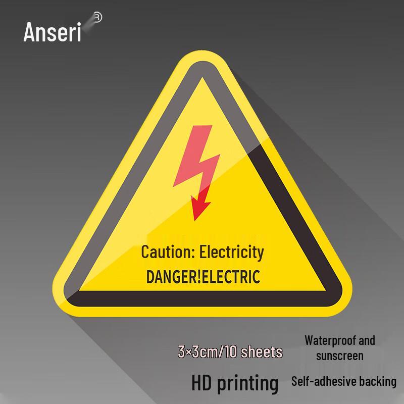 AccuSafe Electrical Safety Warning Stickers