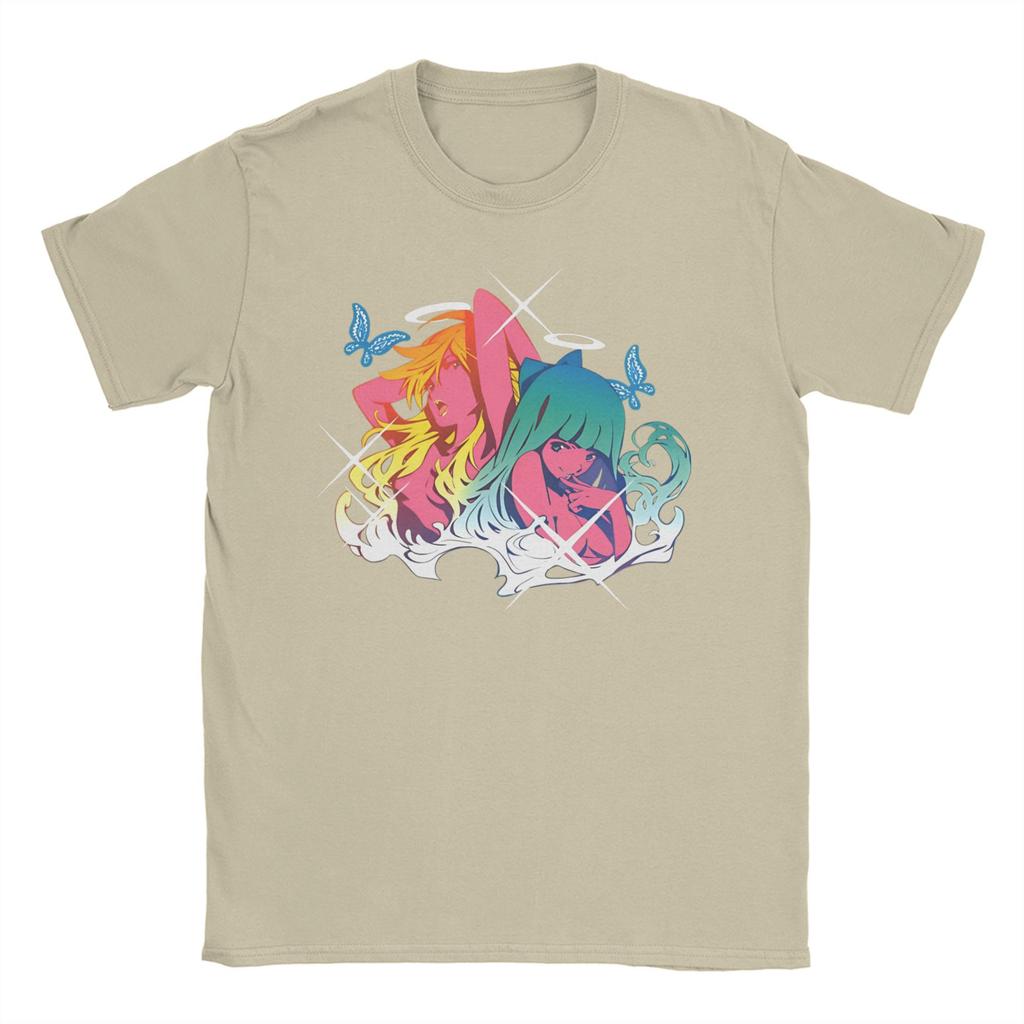 Panty Stocking with Garterbelt TShirts Men Women Anime Funny Pure Cotton Tees Round Neck Short Sleeve T Shirt Plus Size Tops