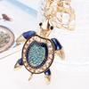 Creatieve Strass Schildpad Sleutelhanger: Schattige Cartoon Schildpad Tasbedel, Glanzende Metalen Hanger