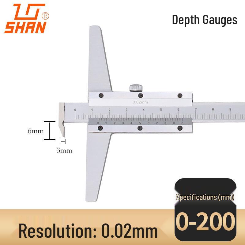 Guilin Vernier Single Hook Depth Caliper 0-300mm