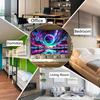 2D Glow in The Dark Moon Lake Tapestry, Blacklight Starry Landscape Wall Hanging for Home Decoration