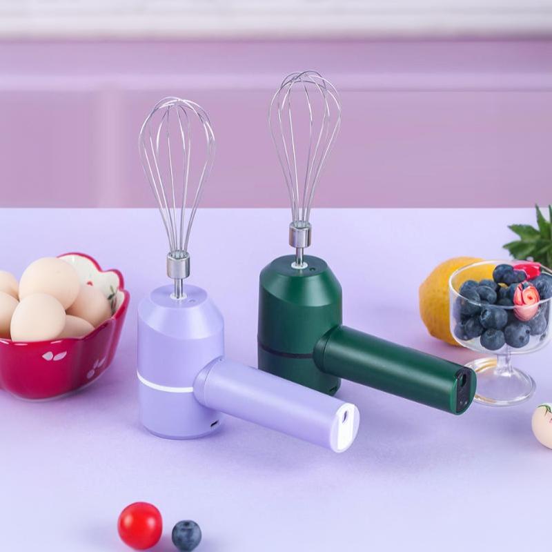 Electric Egg Beater Rechargeable Home Handheld Small Wireless Egg Beater Baking Cream Electric Whip Blender Hand Mixer For Cakes
