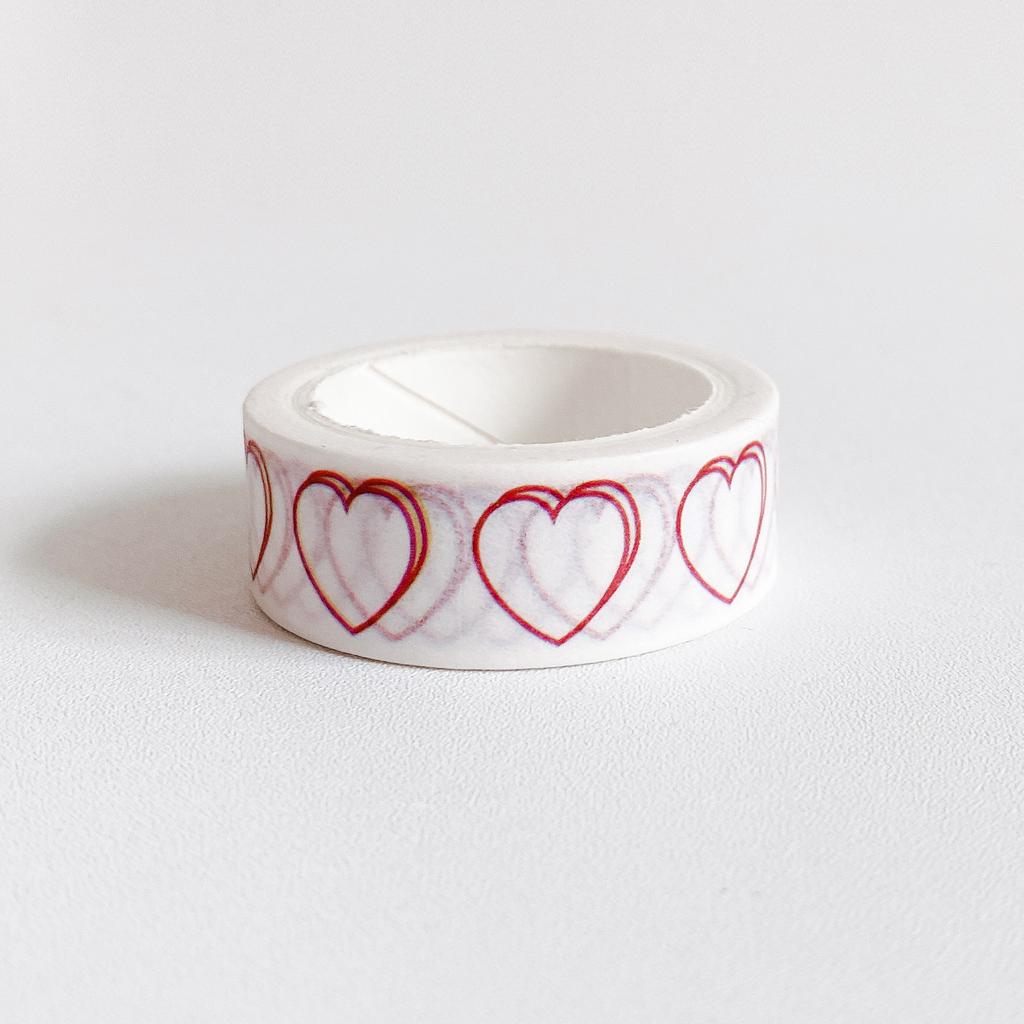 5m Washi Tape Heart Cake Pattern Black White Decorative Paper Tape for Journaling Sealing Stickers Stationery Ins Style