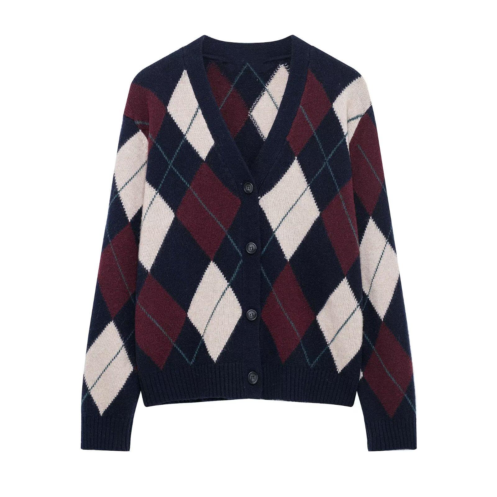 

2025 Spring Women s Elegant V-Neck Loose Knit Cardigan S