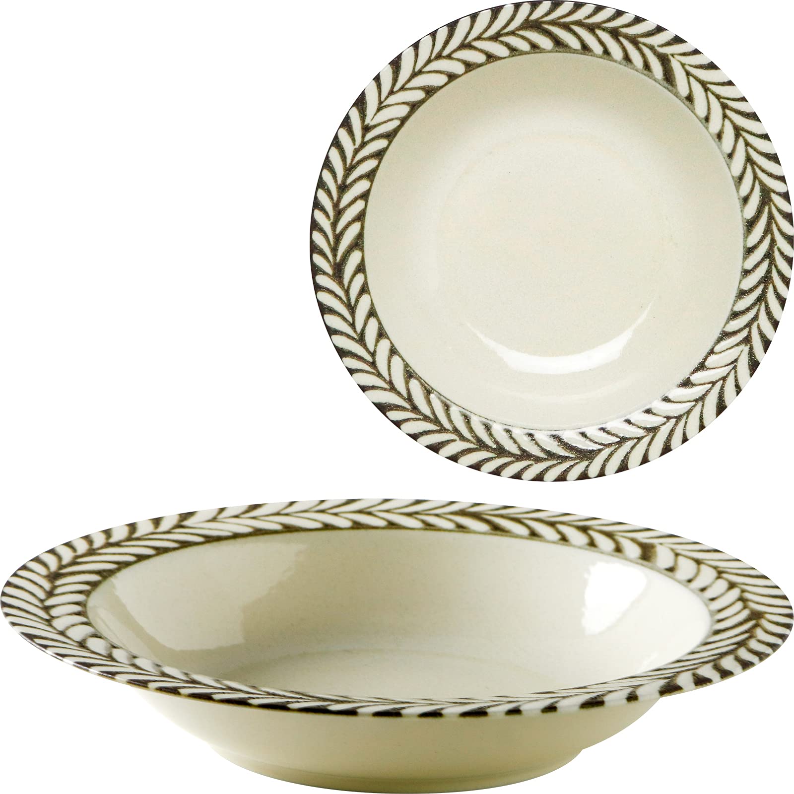 

Minoru Touki Mino Ware Gran 210 Deep Plate White