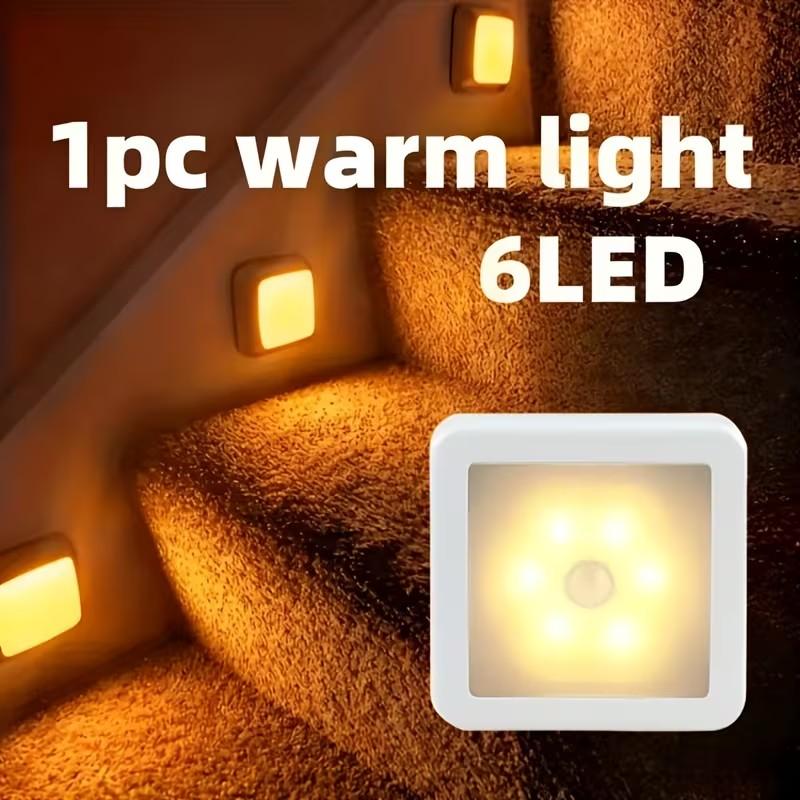 Human Motion Sensor LED Night Light Ideal for Staircases, Car Interiors, Cabinets, Bedside Tables, Hallways, and Kitchens