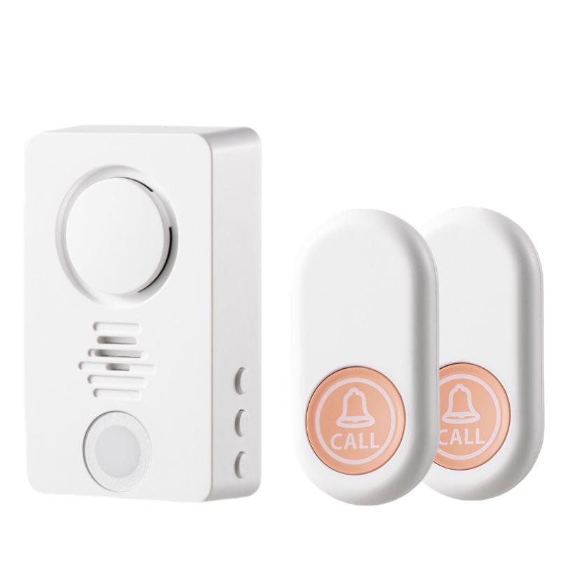 Wireless 433MHz Waterproof Doorbell: Easy One-Button Call, Bedside Bell, Long-Range, Ideal for Home and Elderly Use.