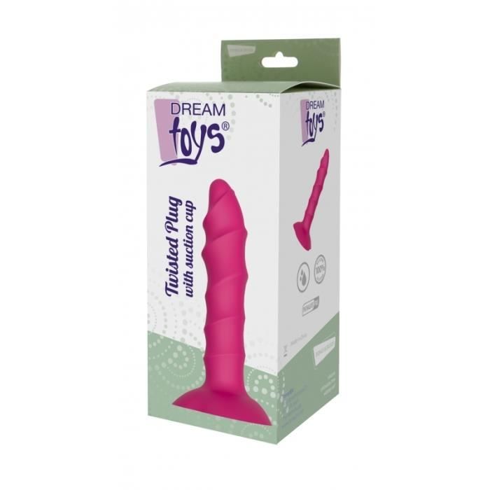 Plug Anal - Dream Toys - Twisted Plug - Silicone - Ventouse - 17 cm x 3.5 cm