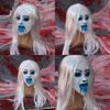 Ghost Female Latex Cosplay Mask With White Hair For Haunted Decorations House