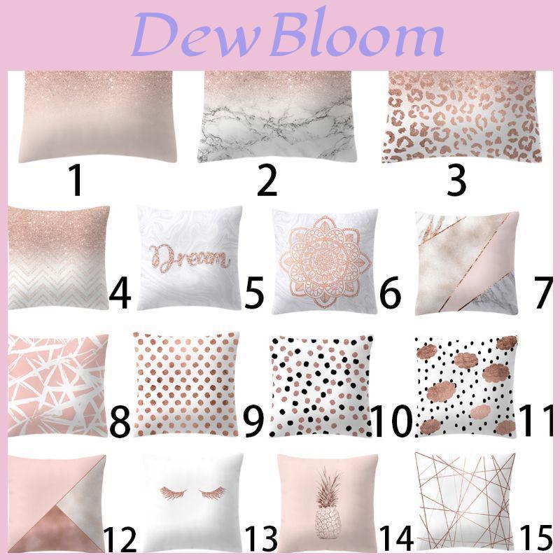 Luxurious Pillow Case Rose Gold Geometric Pineapple Glitter Cushion Cover For Stylish Home Decor