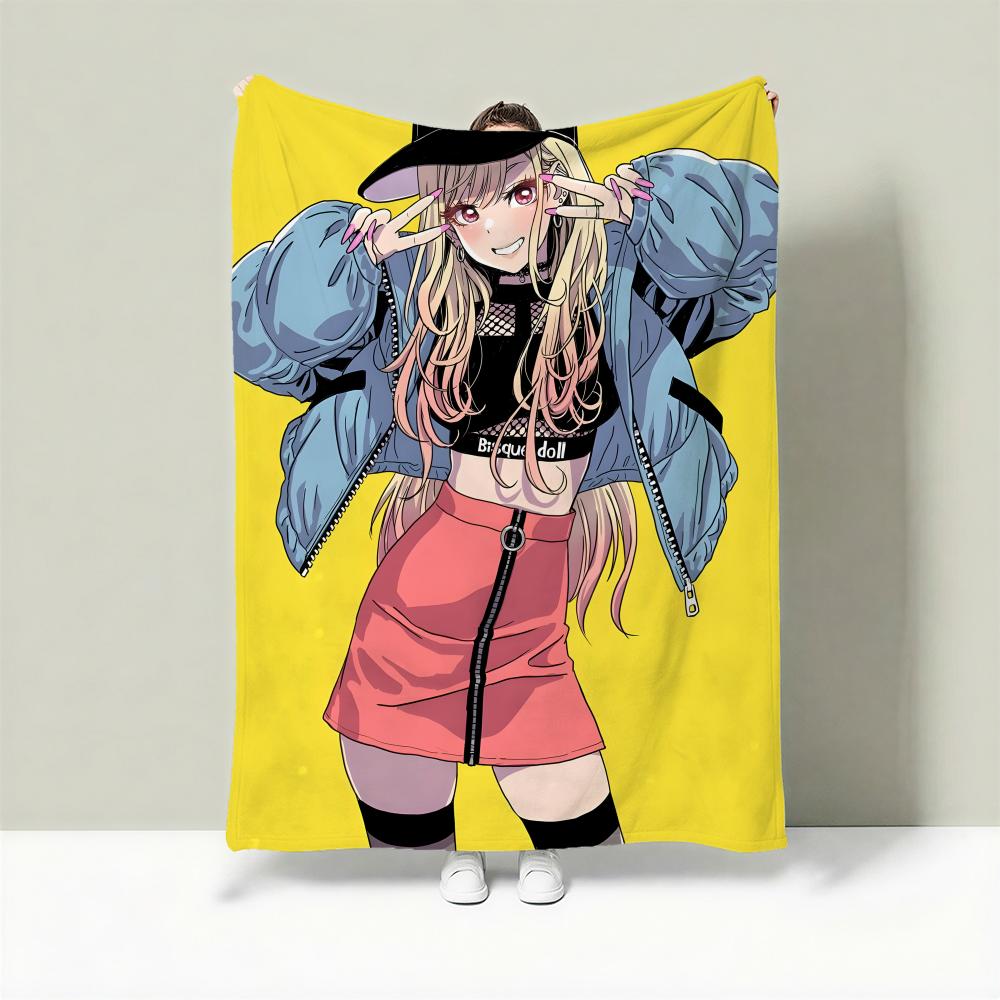 

Anime M-My Dress-Up Darling Throw Lightweight 240g Flannel Blanket Soft Skin-friendly for Summer Cooling 75cmx90cm