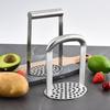 Edelstahl Kartoffelstampfer Manuell Ergonomischer Griff Lebensmittelzerdrücker Rutschfester Horizontaler Griff Kartoffeln Brei Gestampfter Schieber