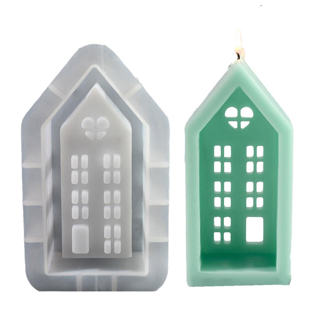 House Shaped Candle Molds for Making Candle Soap Room Decorations House Candle Holder Molds for Making Tealight Holder