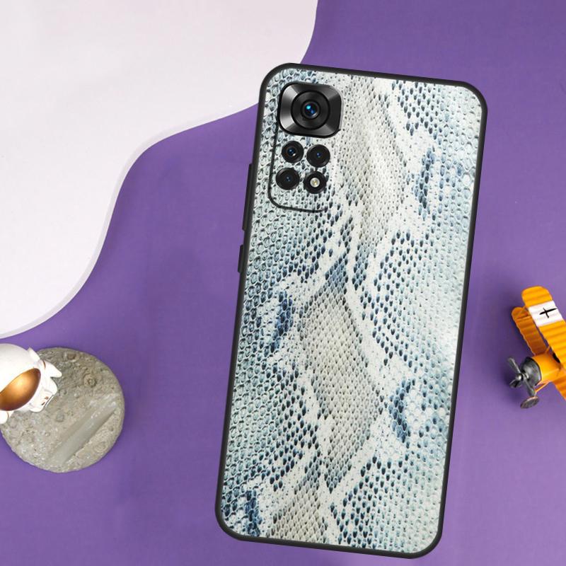 Snake Skin Case For Xiaomi Redmi Note 13 Pro 14 12 9 10 11 Pro 10S 11S 12S Redmi 14C 13C 10C 12C Cover