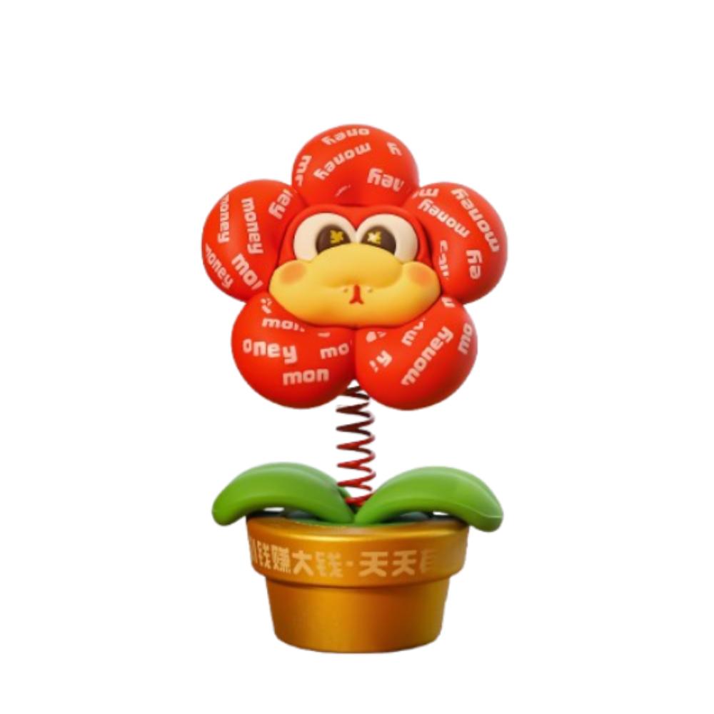 

Cute Lucky Potted Plant Statue Shaking Head Chinese New Year Mascot New Year Decoration Gifts червоний
