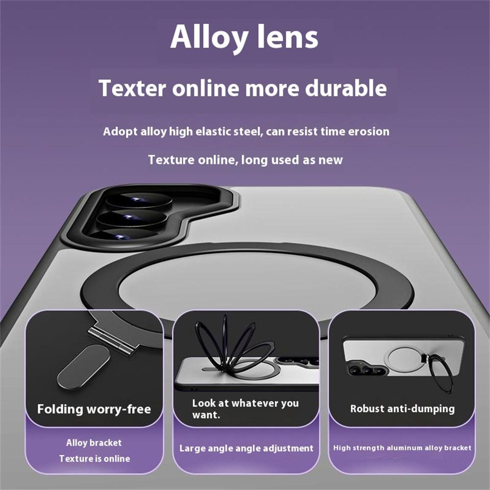 For Samsung Galaxy S25+ Case Compatible with MagSafe TPU+Acrylic Kickstand Phone Cover