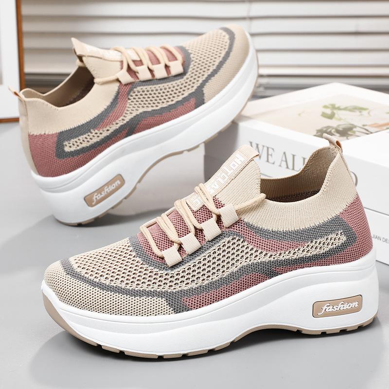 Casual versatile spring platform casual style women's shoes heightening shoes mesh breathable shoes children