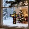 Acrylic Crosses Christian Christmas Ornament Christmas Tree Ornament Bag Charm Pendant Unique Religious Gift for Womens