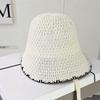 Hollow Thin Bucket Hat Women's Spring Summer Sunscreen Sunshade Basin Hat Fashion Show Small Face Breathable Bucket Hat