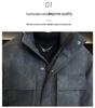 Men's 2025 Lightweight Leather Down Jacket: Stylish Short Winter Coat with Thick Stand Collar for Youth.