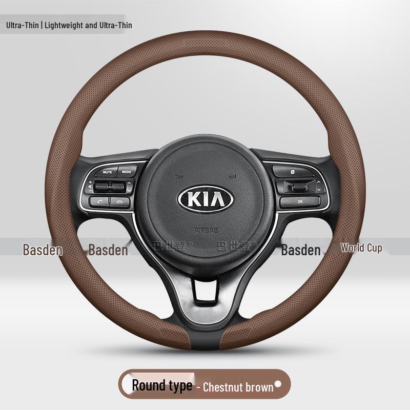 Kia Car Steering Wheel Cover for Seltos, Sonet, Sportage, Sorento, Carnival, K5, Niro, K3, Soul, EV6