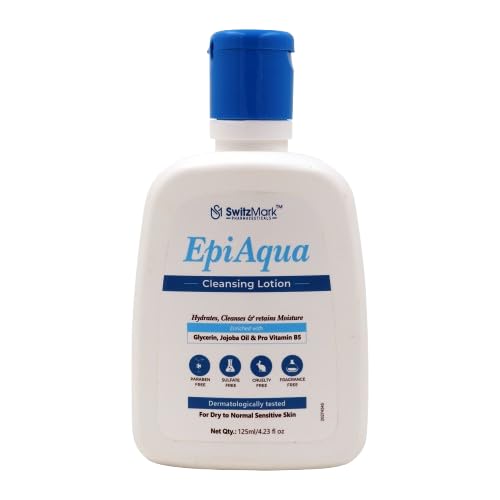 Epiaqua Cleansing Lotion for Dry to Normal Sensitive Skin | Gentle Hydrating Face Cleanser | Soap-Free Daily Skin Cleanser