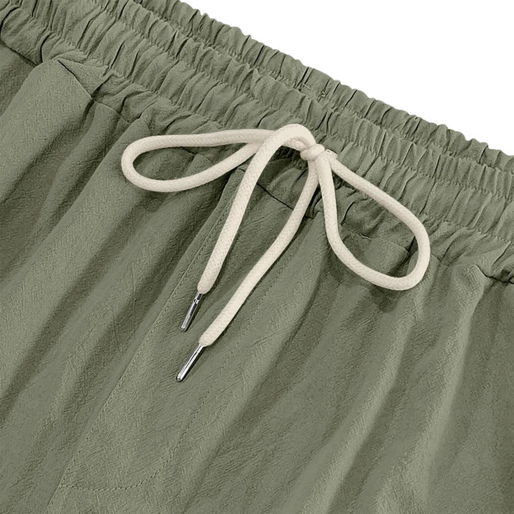 Men's Thin Breathable More Pocket Loose Leisure Wide Legs Trousers